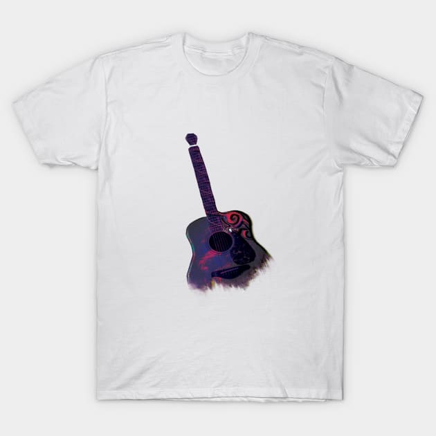 Ombre Faded Guitar T-Shirt by digitaldoodlers